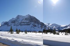 48 BowCrow Peak, Crowfoot Mountain and Glacier, Saint Nicholas Peak, Wapta Icefield, Bow Glacier, Portal Peak From Just After Num-Ti-Jah Lodge On Icefields Parkway.jpg